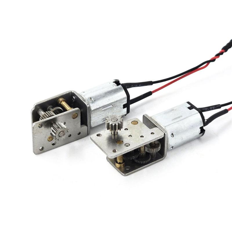 1Pcs Dc 3V 3.7V 20Rpm Slow Speed Metal Gearbox Engine Right Angle 14T Output Gear Shaft Mini N20 Gear Motor For 3D Printer Robot
