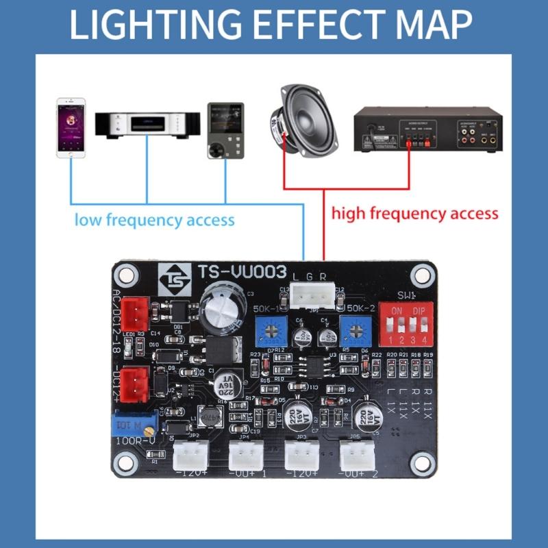 Panel VU Meter Driver Board PCB Board Tube Amplifier DB Level Ammeter High Precision Power Amp Stereo Module 12-18V