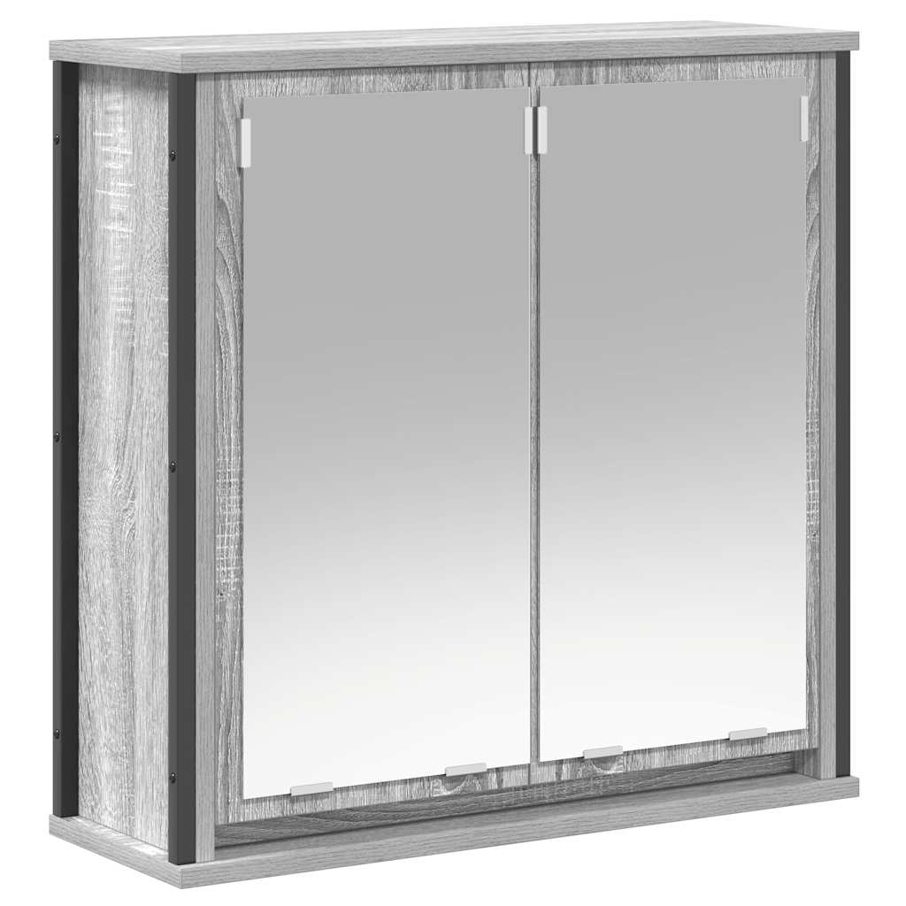 2 Piece Bathroom Furniture Set Grey Sonoma Particleboard