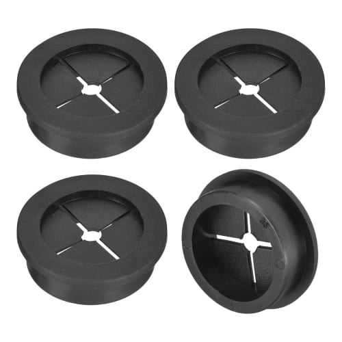 uxcell 4-Piece Cable Cord Grommets, 1-3/8" (35mm) Flexible Rubber Desk Grommets, Wire Hole Covers, Pass-Through for Office Computer Desk Wire Organize