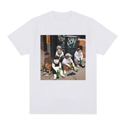 Funny Cat Gang Meme Graphic Print T Shirts Men Women Fashion Vintage Short Sleeve T-shirt High Quality Summer T-shirts