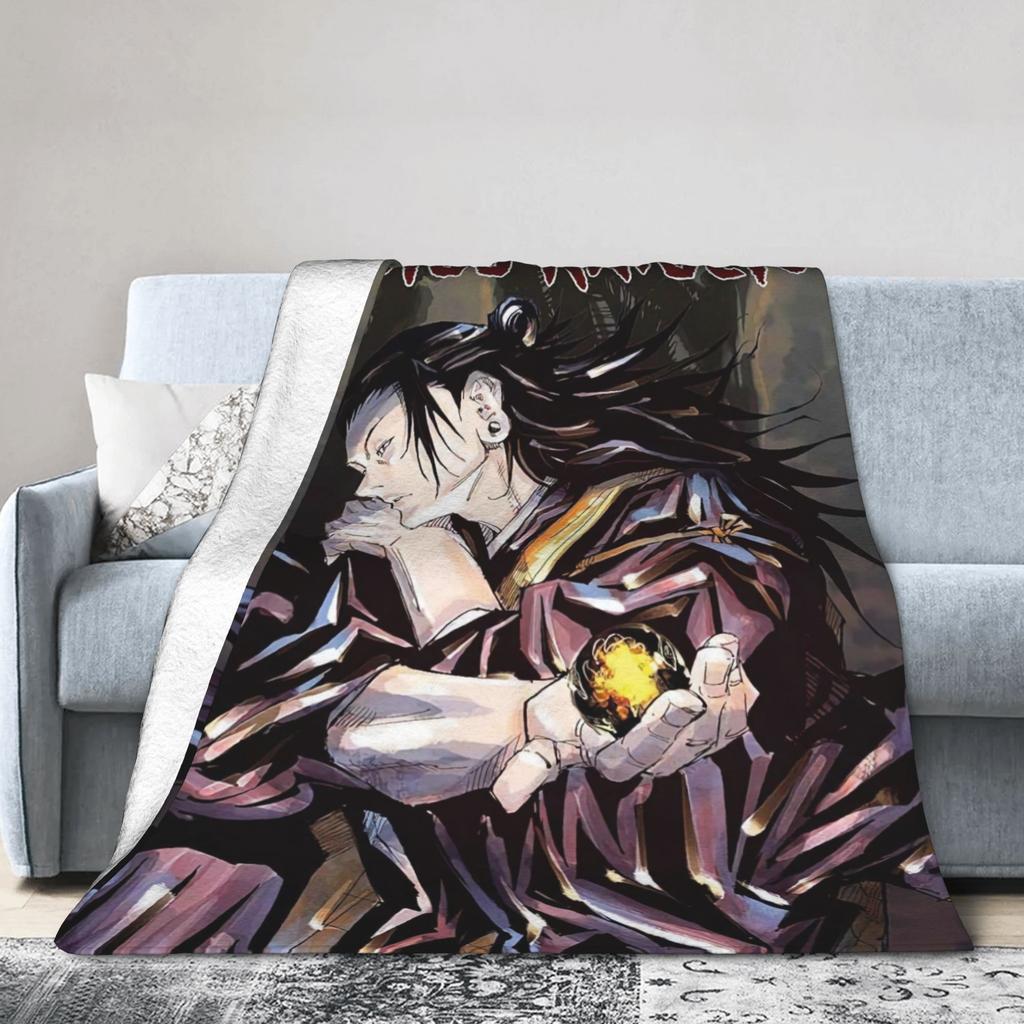 Geto Suguru Jujutsu Kaisen Blanket Quality Warm Throw Blanket Winter Child Couch Chair Print Bedspread