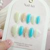 30-Piece Almond Seashell 3D Ocean Manicure Tips
