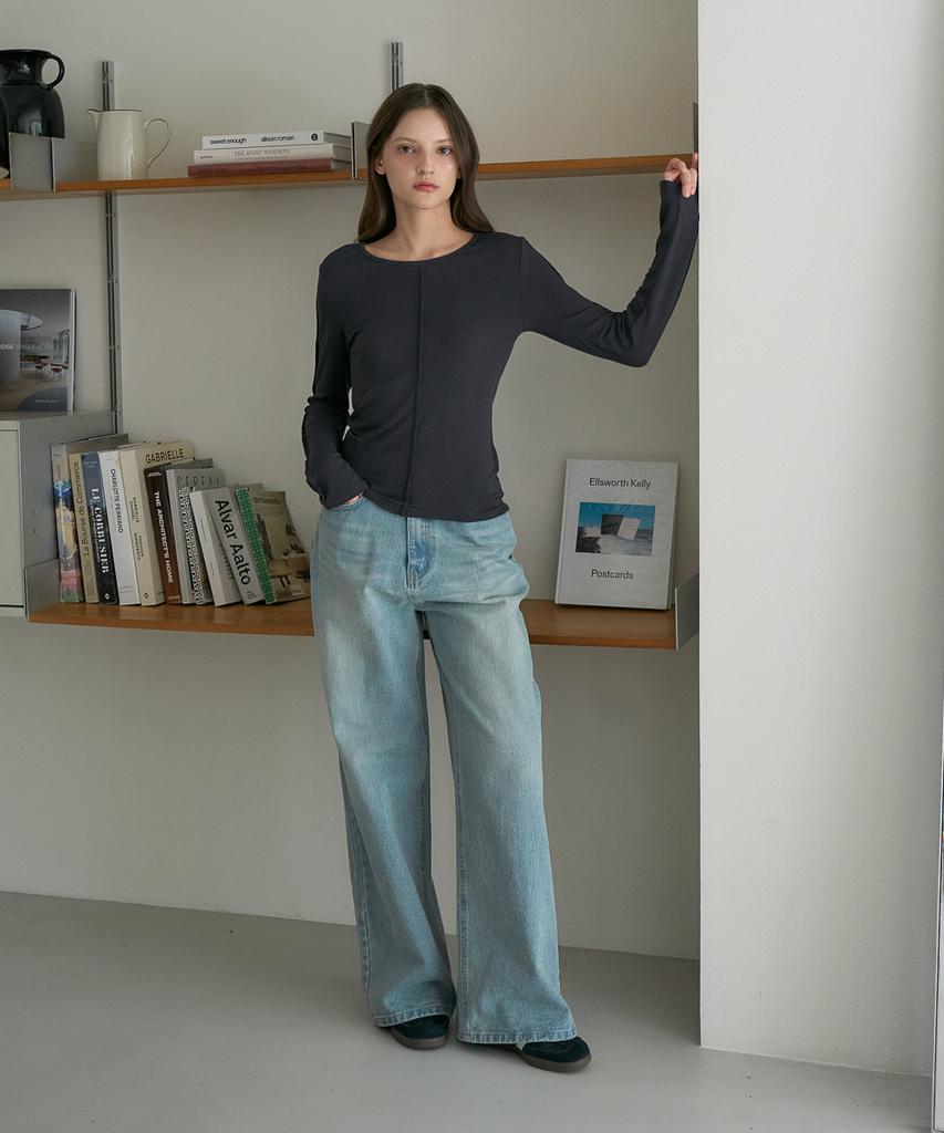 DEHEVE Soft Layer Slim Long Sleeve [Charcoal]