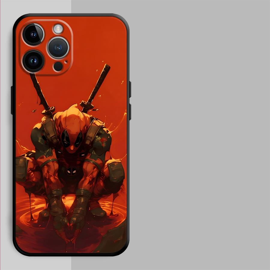 Marvel Spider Man Deadpool Funda Phone Cover Phone Case for Apple iPhone XR XS MAX 17 Pro Max 15 Pro 7 8 11 Air 16 13 14 12