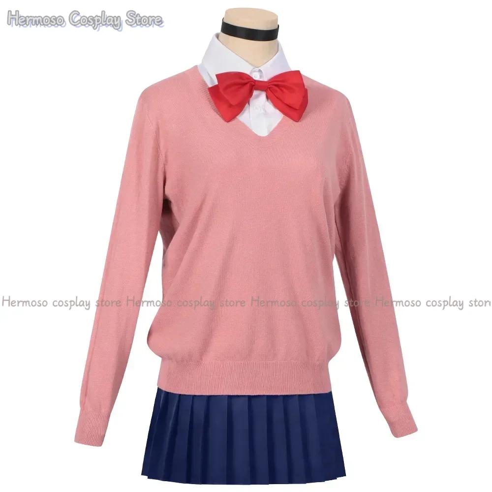 Anime Momo Ayase Costumes de Cosplay Perruque Dan Da Dan Pull Jupe Boucles d'oreilles Ensemble Ornement de Cou Fête d'Halloween Jeu de Rôle Uniformes