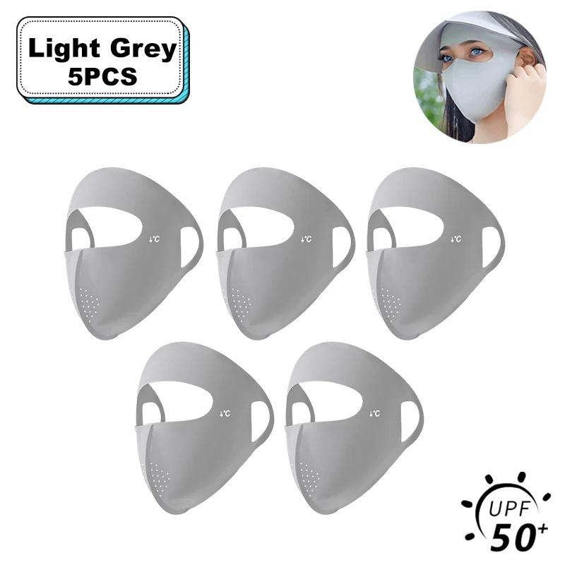 Women Full Face UV Protection Mask 3D Ice Silk Sunscreen Breathable Lightweight Summer Outdoor Sports Comfort Fit mask for men