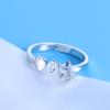 Lindon Classic Copper Alloy Zircon Ring Ladies Jewelry Wedding Promise Party Gift
