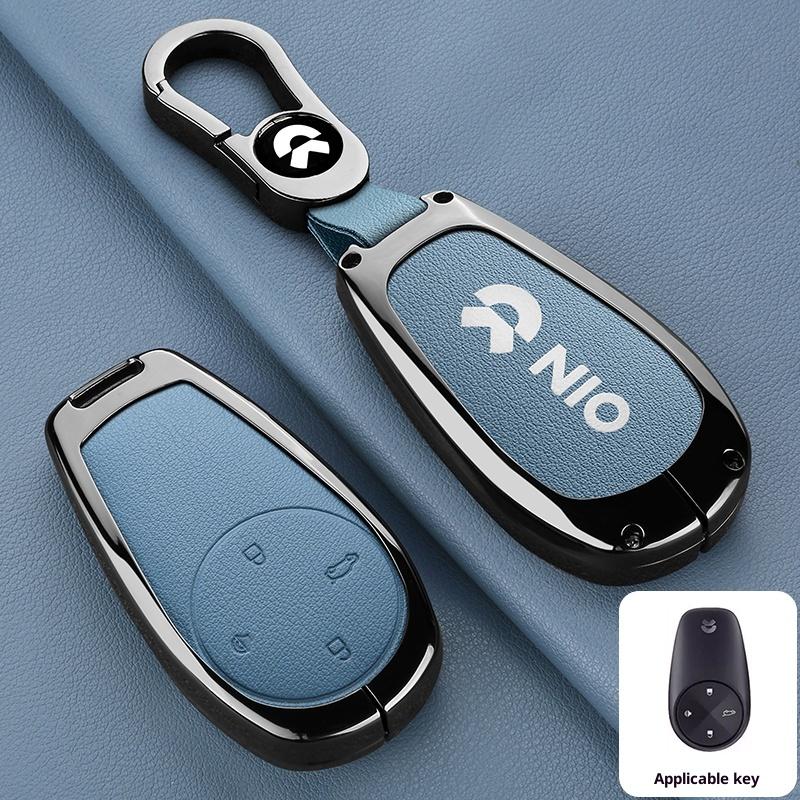 Zinc Alloy Leather Car Key Key Case For Nio Et7 Et5 For Nio Nio Es6 Es8 Ec6 Et7 Key Fob Car Key Case