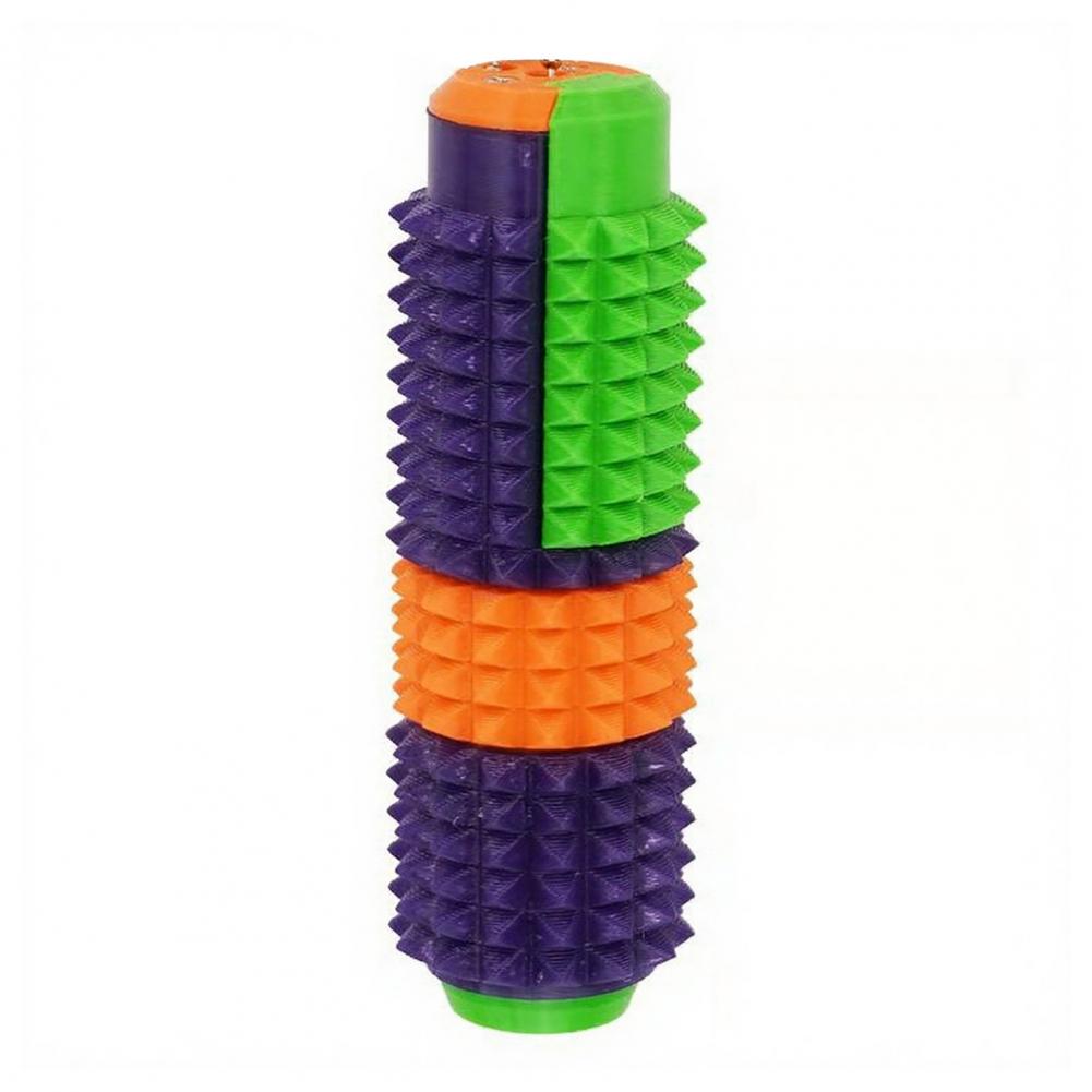5-in-1 Spiked Roller Toy 3D Printed Spiky Pain Stim Keychain Pocket Mini Sensory Fidget Toy for Anxiety Stress Relief