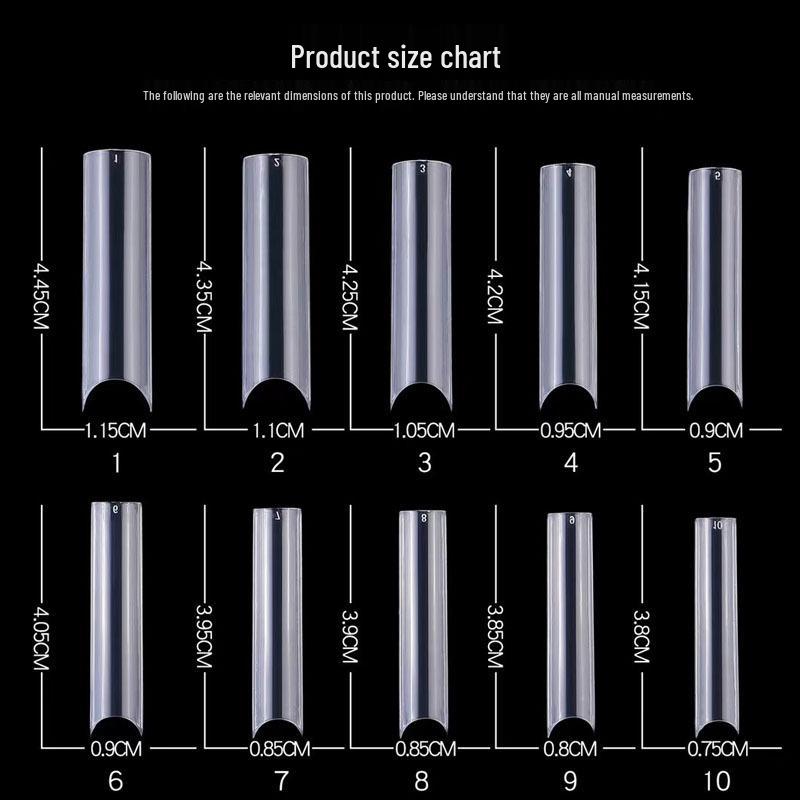 French Style Bamboo-Curve Nail Tips, 200 Pcs Box