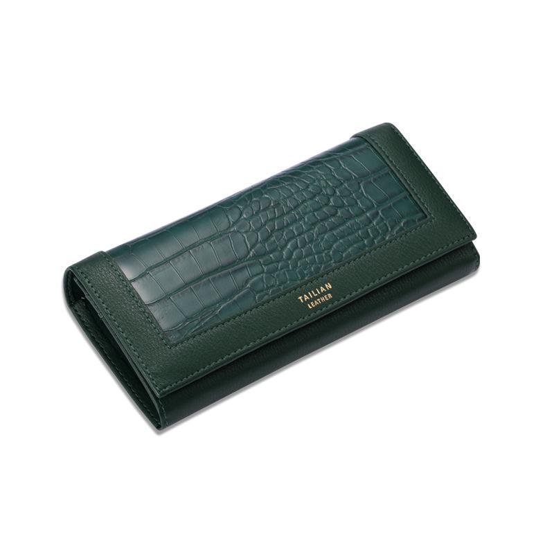 Tailian Women's European and American Style Crocodile Pattern Clutch Wallet