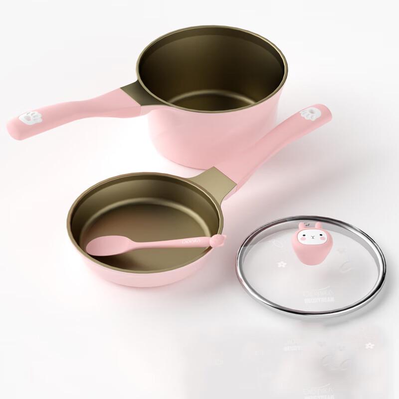 Didinika 18cm Pink Rabbit Baby Food Pot Set