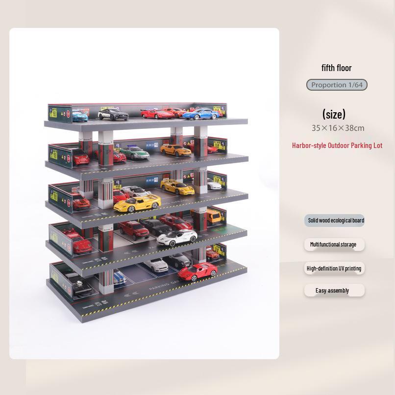 1:64 Die-cast Car Parking Garage and Display Rack