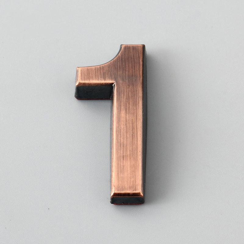 1.9-Inch Bronze Digital Label Door Head Stereoscopic El Door Number Digital Practical Number Sign