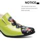 Men's Ethnic Style Autumn Floral Leather Shoes - Pointed Toe, Increased Height, Large Size, Formal & Casual, European & American Design.