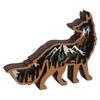 Wood Animal Ornament Multi Layered Creativity Mechanically Engraved Wooden Animal Crafts for Home Office Decoration
