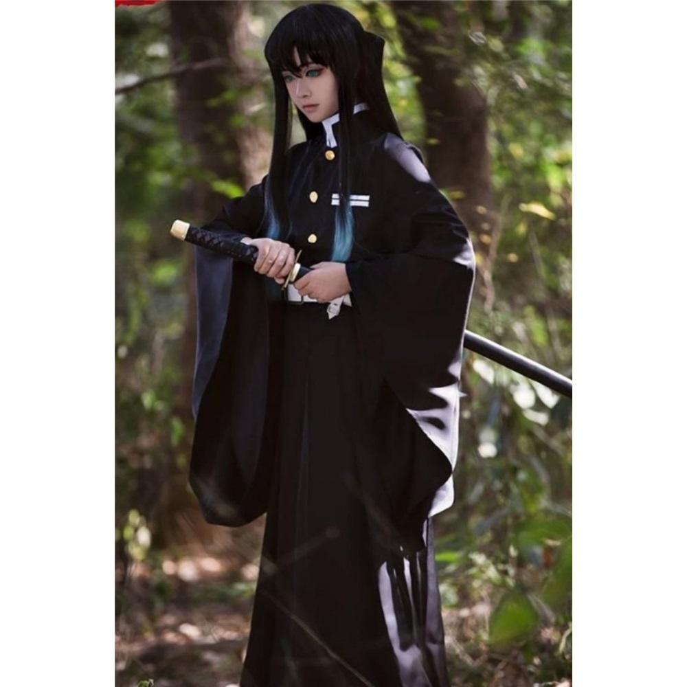 Anime Kimetsu No Yaiba Tokitou Muichirou Cosplay Kostuums Kisatsutai Uniform Pruik Halloween Kostuum Volwassen Kids