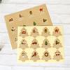 12Set Christmas Gift Bag Kraft Paper Bags Santa Claus Snowman Xmas Party Candy Bag Cookie Xmas Packaging Bag Pouch Wrapping