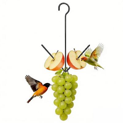 Decorative Hanging Feeder For Small Wildlife Unique Iron Fruit Holder Feeder For Outdoor Use Great Gift For Bird Lover