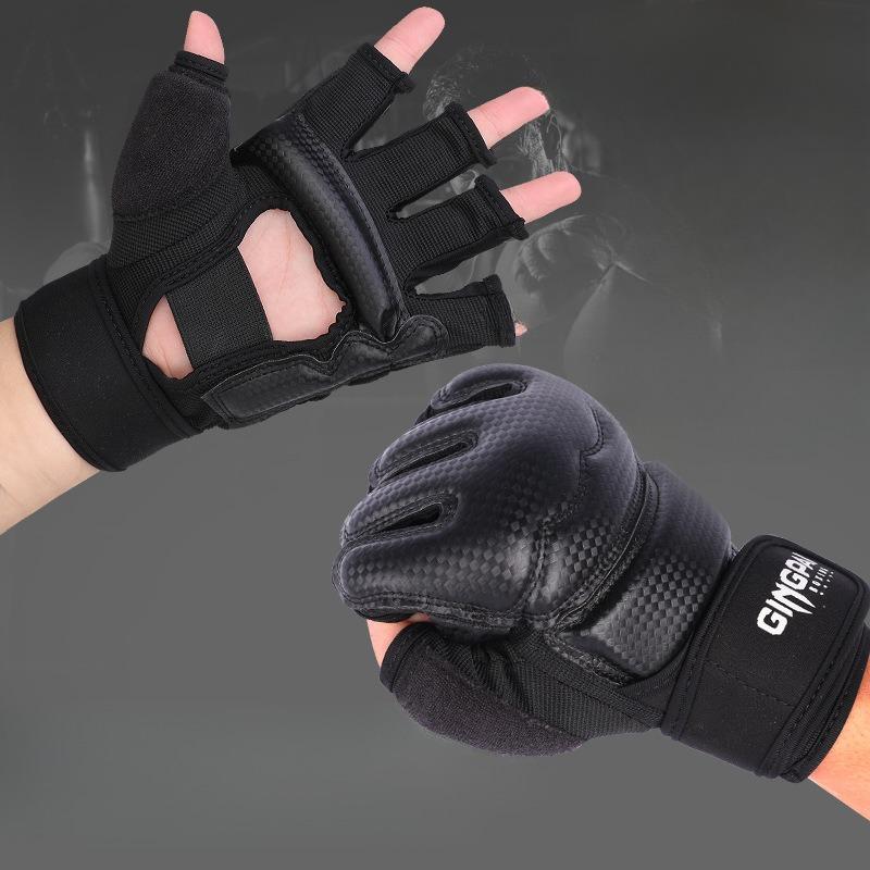 Boxing Gloves Men Half Finger Gloves for Kids Adlut Kick Boxing Taekwondo Hand Guard Sanda MMA Muay Thai Gloves