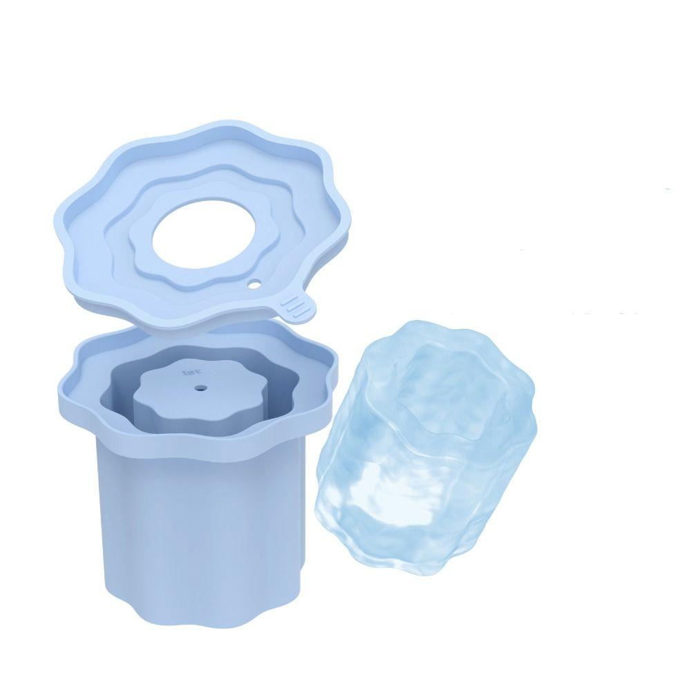 Silicone Silicone Ice Molds with Lid Ice Cube Maker Mold for Stanley Cup 20-40oz