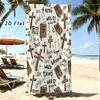 Vintage Palm Tree Silhouette Pattern Beach Towel Lightweight Quick Dry Microfiber Towel For Beach Pool Bath Travel Daily Use