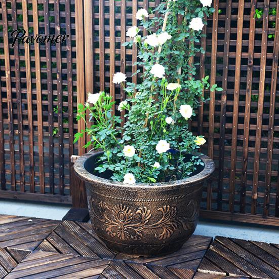 Indoor Outdoor Flower Container Water Lily Planter, Vintage Round Plant Pot, Without Drainage Hole, Large Planter for Bougainvillea Extra Plastic Pot