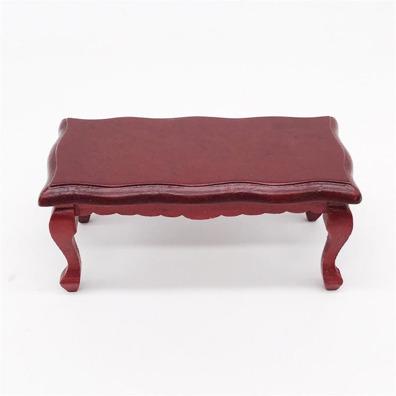 Mini Dollhouse Photography Scene Props: Multicolor Wave Tea Table (1:12 Scale)
