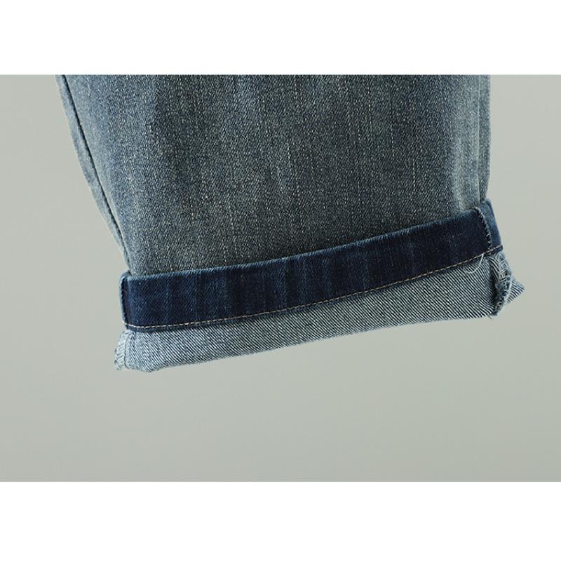 DIMANAF 2025 New Plus Size Spring Jeans Long Pants Women Loose Vintage Casual High Waist Elastic Basic Trousers