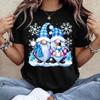 Women's Christmas Gnome Graphic T-Shirt Short Sleeve Round Neck Casual Top Holiday Party Tee for Women Casual Clothing