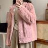 Lamb Wool Coat Women Winter Thick Imitation Otter Rabbit Hair Loose Plush Horn Buckle Round Collar W All-match Student