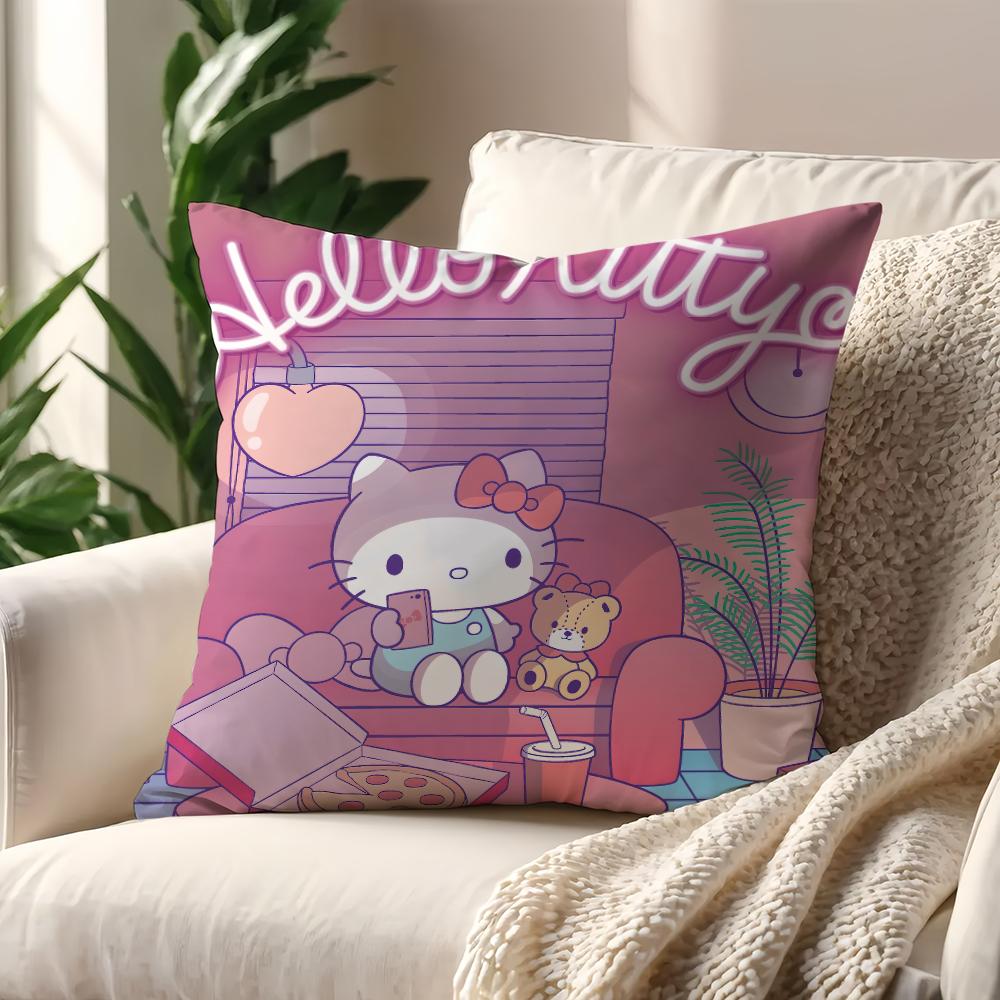 Cartoon Anime HHello Kitty cushion cover For Pillow Printing Sofa Decoration Home Car Room Coffee Shop Office Nordic Simplicity