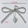 Korean Sweet Pearl Bow Keychain Heart Pendant Keyring Y2K Aesthetic Key Holder For Girls Bag Pendant Accessories
