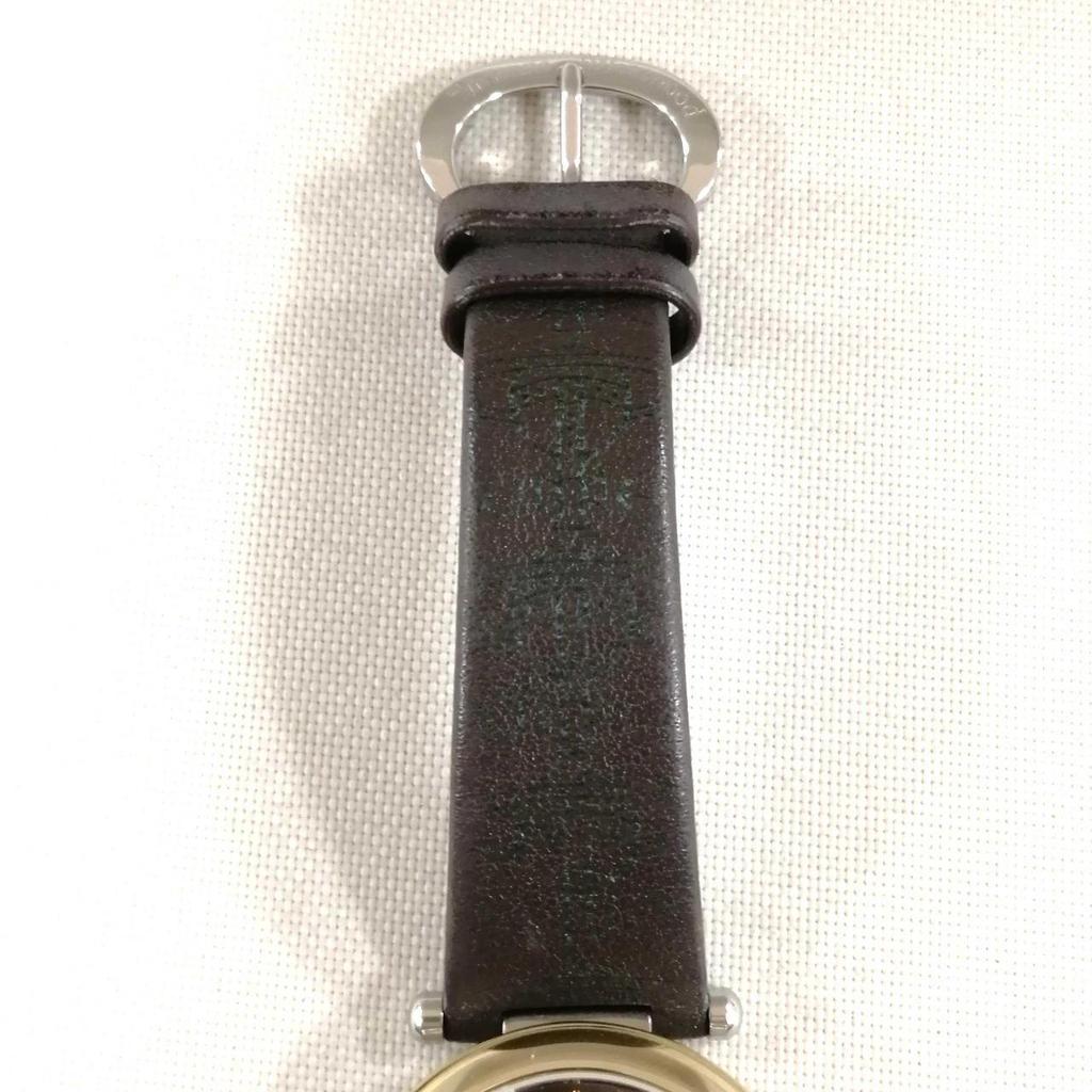 Used VIVIENNE WESTWOOD Gold X Dark Brown Quartz Wrist Watch