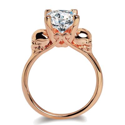 European and American Punk White Copper Hand Jewelry Rings for Men and Women Exaggerated Skull Zircon High Carbon Diamonds