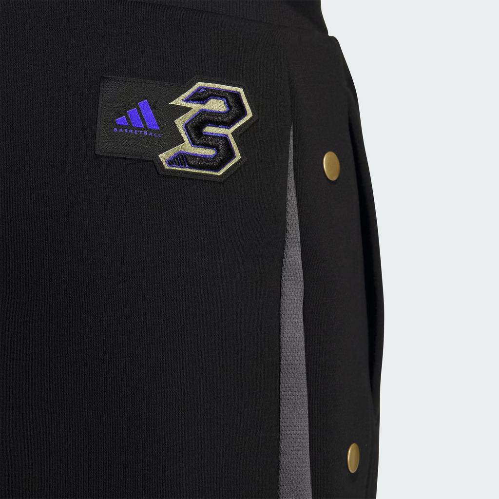 Adidas BB LNY Pants Snake Year Celebration Series Comfortable Loose Fit Logo Athletic Long Pants Men Pants Black JM5672