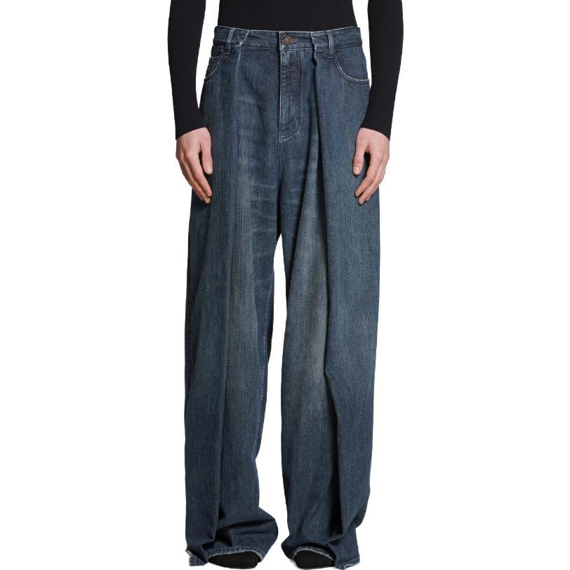 Balenciaga Double Side Pants 'Dark Blue' Men's 767983TNW654445