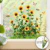 Glasaufkleber Wasserdicht PVC Doppelseitiges Design Sonnenblumenmuster Fensteraufkleber Glastüren Fenster Heimdekoration