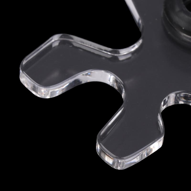 Transparent Acrylic Pool Billiard Cue Bridge Head Plug-In Easy To Use Pool Stick Holder Rubber Acrylic Billiard Cue Bridge