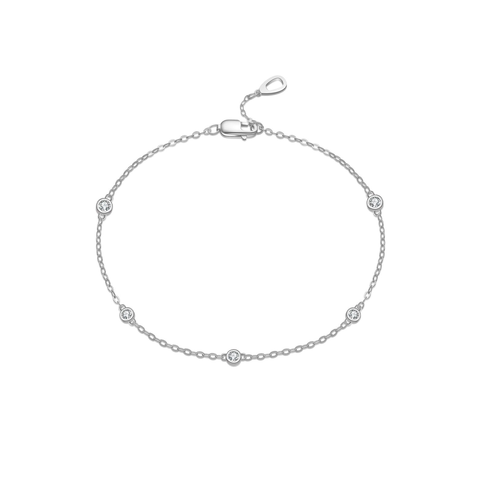 

ANDYWEN New 925 Silver Gold Zircon CZ Round Charm Beads Bracelet Women Luxury Jewelry Wedding Party Chain Luxury срібний