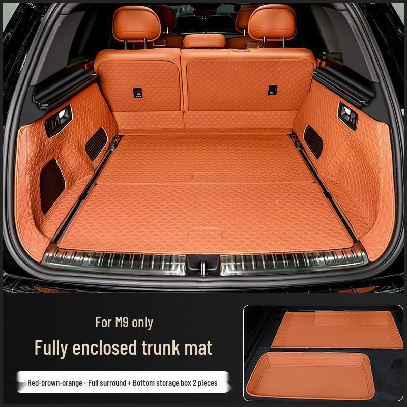 Full Coverage Nappa Leather Trunk and Backrest Mat for 2024/25 AITO M9 Five/Six-Seater