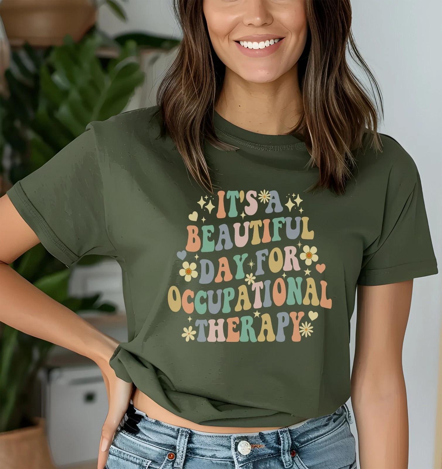 Occupational Therapy T-Shirt, OT Shirt Gift for Therapists & Students Gift Tee L