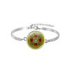 Ukraine Trident Blue Yellow Alloy Bracelet, National Style Memorial Jewelry