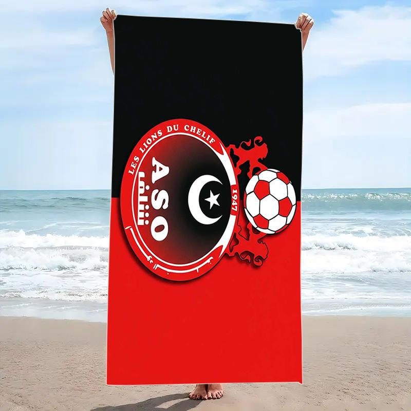 Aso Chlef Print Beach Towel, Large Soft Quick Dry Towel for Beach Camping Swimming