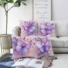 Lavender Butterfly Decorative Pillowcase, Ultra-soft Polyester Material Living Room Sofa Backrest Car Pillowcase Home Decoration