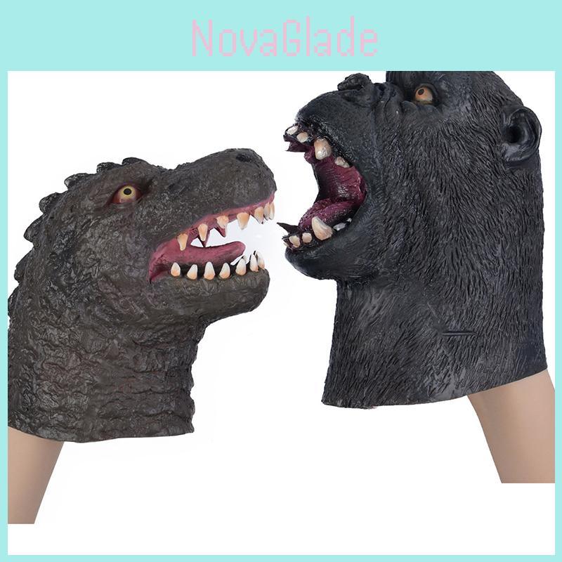 Godzilla mot King Kong Latexmask Handdocka Barn Rolig Pedagogisk Gosedjursleksak