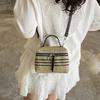 Summer New Hand-woven Shoulder Messenger Bag Women's Box Small Square Bag Simple Style Handbag Bag