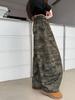 Autumn 2026 Girls' Camouflage Wide-Leg Overalls with Large Pockets