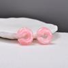1 Pair Simple Round Circle Clip Earrings For Women C Shape Acrylic Red Blue Black Pink No Pierced Cartilage Lightweight Ear Cuff